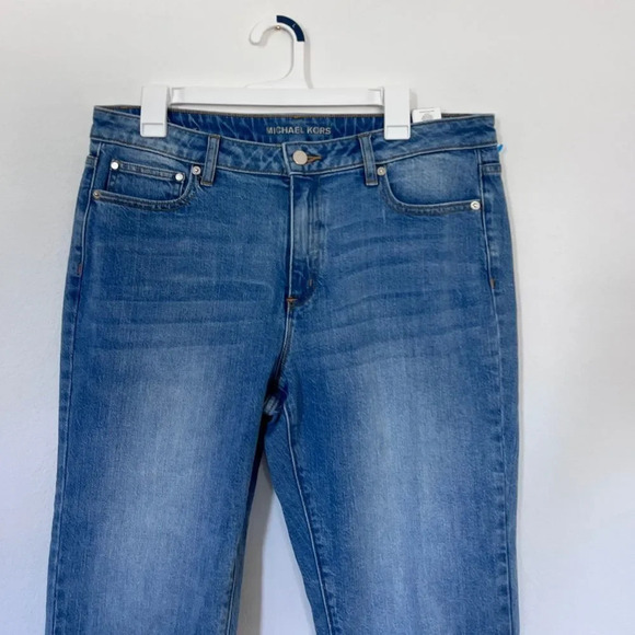 Michael Kors Izzy Cotton Cropped Flare Jeans size 14 - Picture 3 of 4